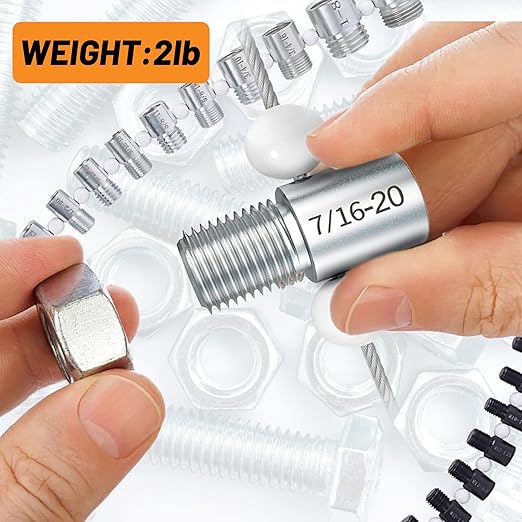 Nut & Bolt Thread Checker (Inch & Metric) - 36 Male/Female Gauges - 19 Inch & 17 Metric Nut and Bolt Thread Size Checker Identifier Gauges