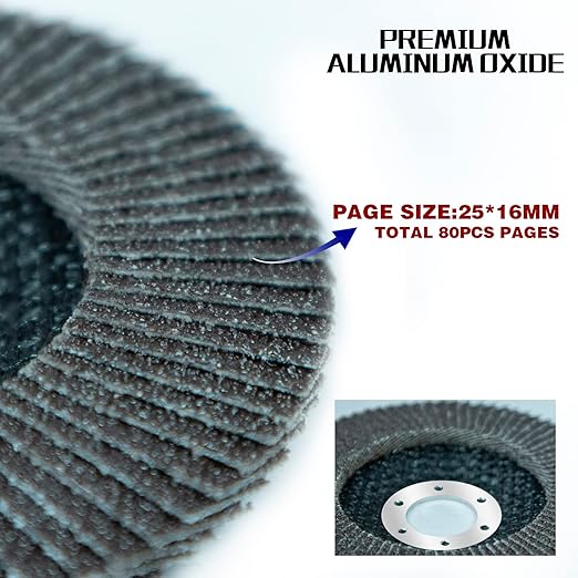 Sali 10 Pack Flap Disc 60 Grit 4.5" x 7/8-Inch Sanding Disc Bevel Type #29 Premium and Industrial Angle Grinder Grinding Wheel High Performance Edge Grinding