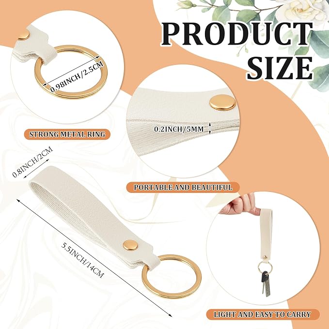 Wavyknot 100 Pcs PU Leather Keychain Blanks Bulk Laser Engraving Blanks - Image 2