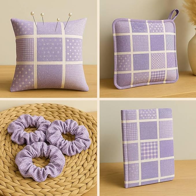 Cotton Satin Patchwork Fabric Panel – 35 Designs, 20×20 cm Squares, Single - Image 8