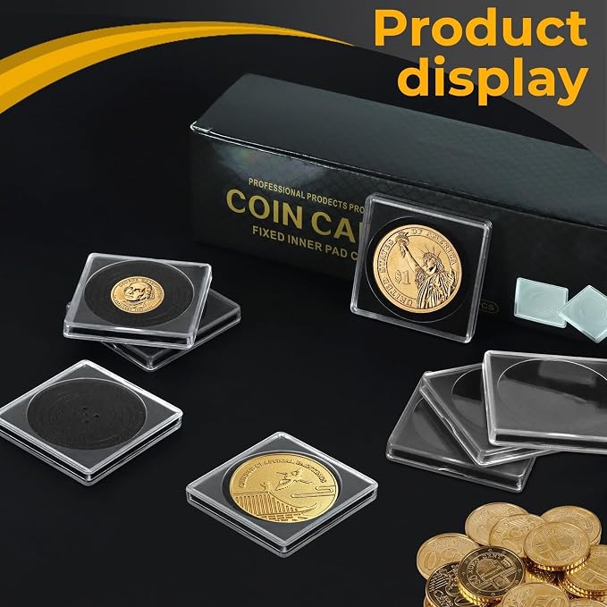 120 Pcs Adjustable Acrylic Coin Holder, Coin Collection Cases - Image 4