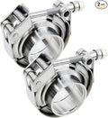 1.5 inch V Band Clamp - 2 sets of Quick Release Vband Exhaust Clamp with Flange Stainless Steel for Automotive exhaust system, turbocharger, downpipe and mufflers (1.5" - 2 Pack)