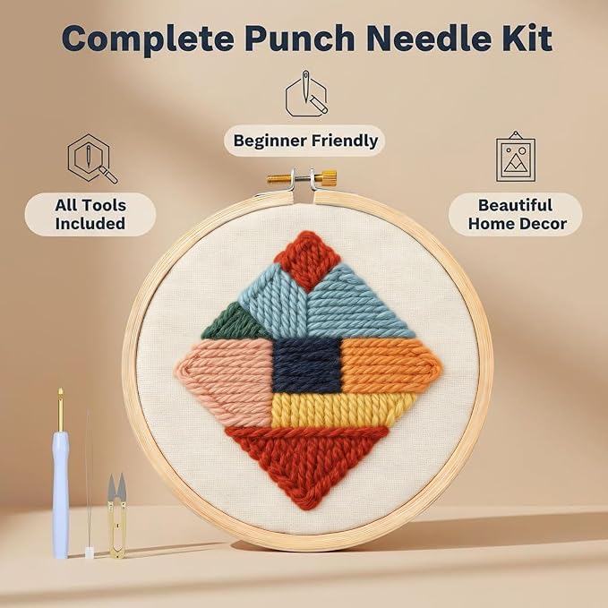 AohaiNova Punch Needle Kits for Adults Beginner, Punch Needle Starter Kit Easy - Image 2