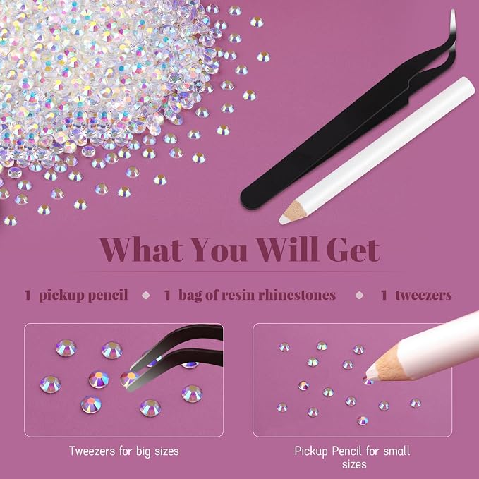 8000PCS 3mm Resin Jelly Rhinestones in Bulk, Bedazzling Flatback Crystals - Image 7
