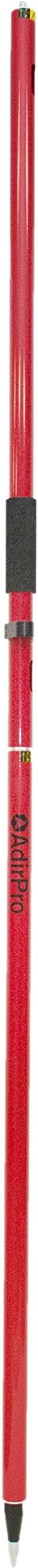 AdirPro Aluminum GPS Rover Rod – 2m 2-Piece Design GPS Pole for Land Surveying & Engineering – RTK GPS/GNSS Accessory – Includes Level Vial & Carrying Case (Red)