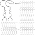 Earring Hooks 50PCS/25Pairs, Stainless Steel Ear Wires Fish Hooks, by MENKEY