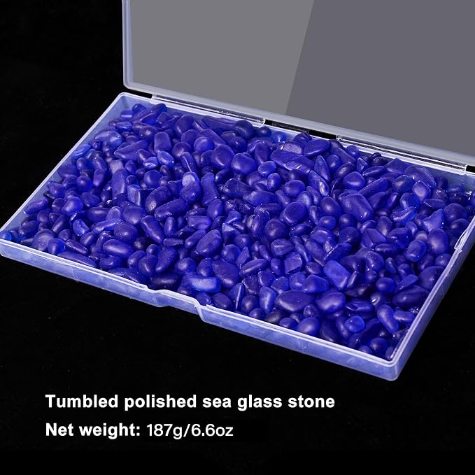 QEQEKAKA Sea Glass Stones for Crafts About 0.5LB Glass Pebbles Gemstones Bulk - Image 4