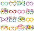 Pajean 32 Pack Spring Party Decorations Eyeglasses Springtime Themed Paper by Pajean
