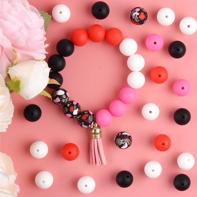 ASTARON 100 Pcs 15mm Silicone Beads - Image 4