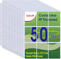50 Pack, 9 Pocket Page Protector, Trading Card Sleeve, Baseball Card Sheets or by SMELHA