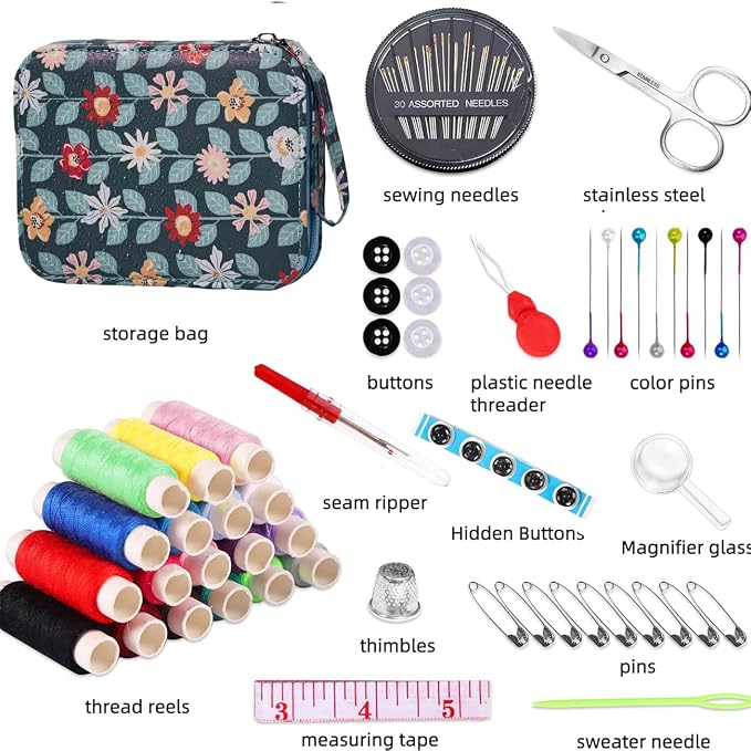 Printing Vines Sewing Project Kits, Travel Portable Sewing Set - Image 4