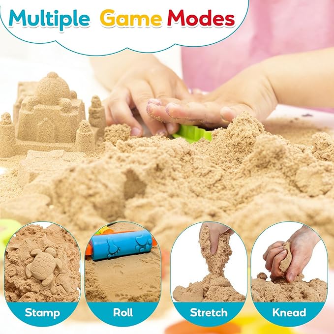 FURWEY 3lbs Play Sand, Natural Brown Sensory Sand, Suitable - Image 4