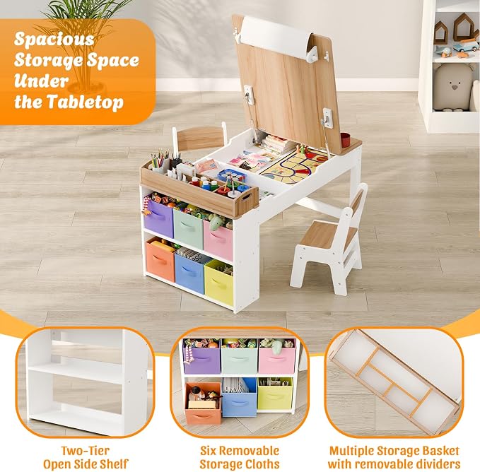 Kids Art Table and Chair Set - Image 4
