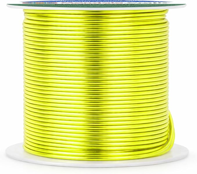 Mandala Crafts 16 Gauge Yellow Green Anodized Aluminum Craft Wire, 100 FT | - Image 2