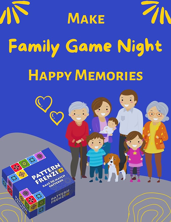 Pattern Matching Board Game for Kids & Adults, Family Night Board Games - Image 9