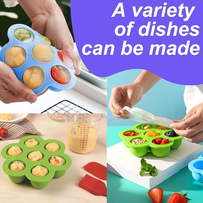 3 Pack Silicone Egg Bite Mold for Air Fryer Silicone Molds - Image 5