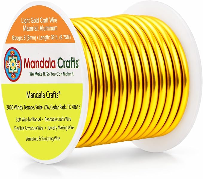 Mandala Crafts 8 Gauge Anodized Aluminum Craft Wire by MandalaCrafts