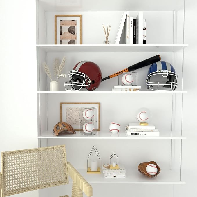 Baseball Display Case, Built-In Stand. 3.15" Square Fits Official Balls to - Image 2