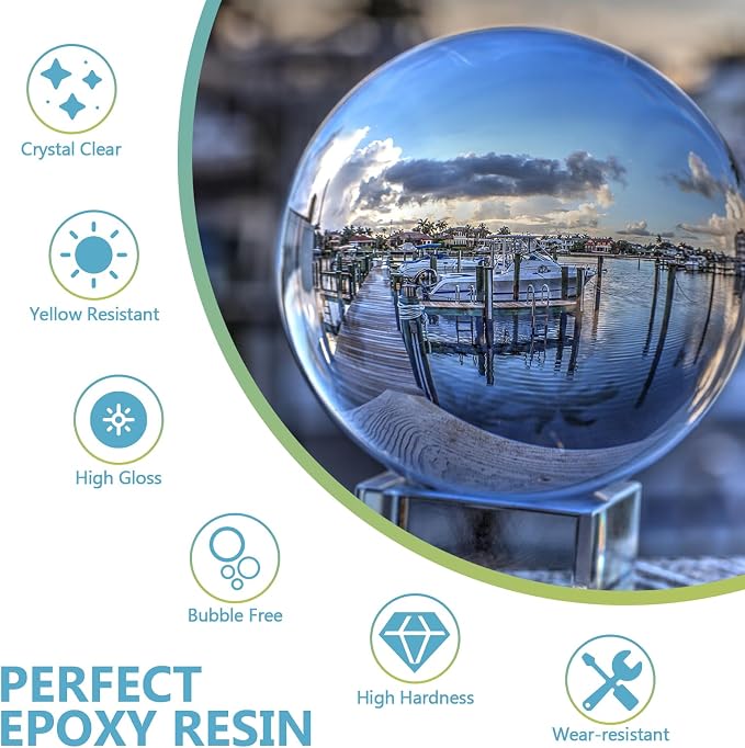 OcePor Epoxy Resin-2 Gallon, Crystal Clear Epoxy Resin Kit, No Yellowing No - Image 2
