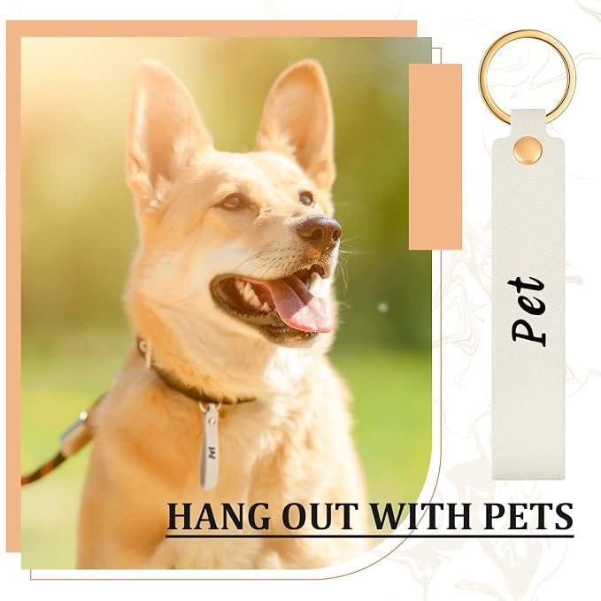 Wavyknot 100 Pcs PU Leather Keychain Blanks Bulk Laser Engraving Blanks - Image 6