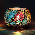 Colorful Mosaic Glass Tea Light Holders, Handmade Romantic Tealight Holders by Unknown