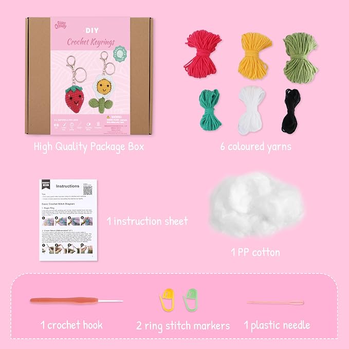 HOUSE CREATIVITY Crochet Keychain Kit - Image 3
