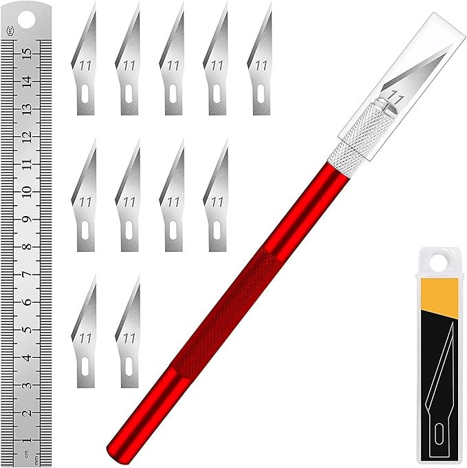 DIYSELF Craft Knife with 10 Extra #11 Blades, Precision Hobby Knife Set with by DIYSELF