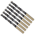 Drill Bit, 10mm Cutting Diameter, 4341 HSS Gold and Black 118° Cutting Angle Number Jobber Bits - (Applications: for Drilling Soft Metal Plastic Wood), 6-Pieces