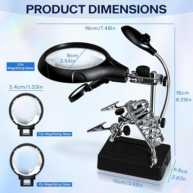 Helping Hands Magnifier Soldering Station - Image 6