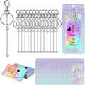 42/84/126 Pcs Beadable Keychain Bars Bulk Blank DIY Beaded Keychain Making by Unknown