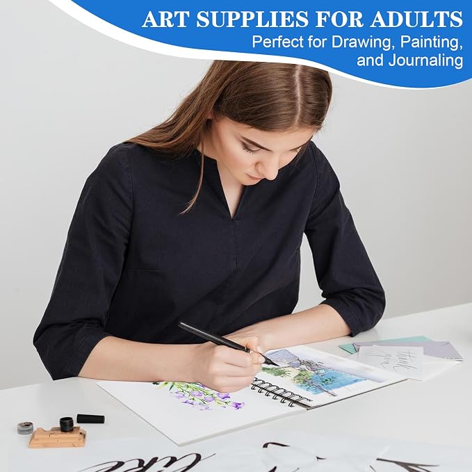 3 Pack 90 Sheet Watercolor Paper Pad 5.5“ x 8.5”, 140lb/300 GSM Cotton Cold - Image 6