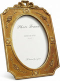 Cuspin 5x7 Picture Frame Vintage Bow Frame, Bronze Textured Resin Photo Frame by Cuspin