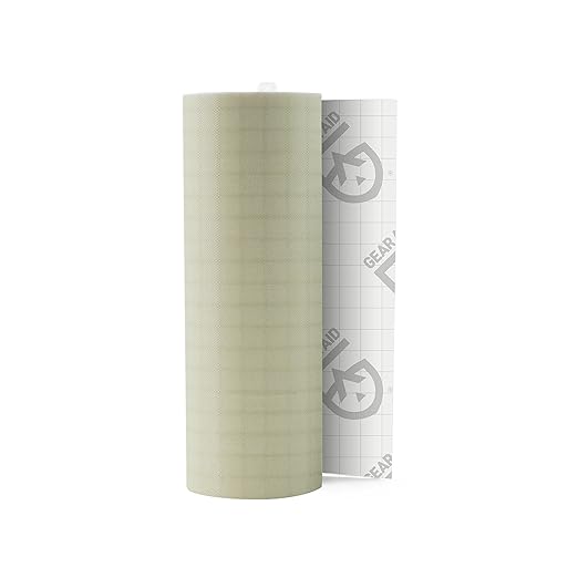 GEAR AID Tenacious Tape 3”x20” Fabric and Vinyl Gear Repair Tape, Quickly Fix Holes and Rips in Puffy Jackets, Rain and Snow Gear, Tents, Sleeping Bag and More, Off-White, 1 Pack
