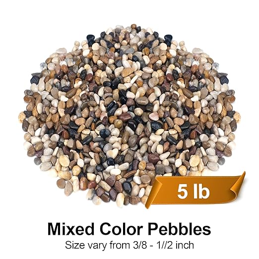 Pulovin 5 lbs Pebbles for Indoor Plants, 3/8" Plant Rocks for Pots Indoor - Image 2