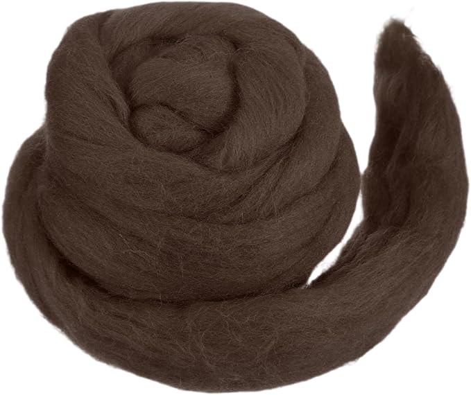 MECCANIXITY Wool Roving Yarn Soft Felting Wool 50g/1.76oz Pure Chunky Roving by MECCANIXITY