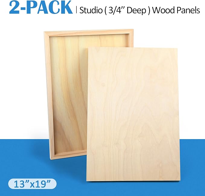 Falling in Art 2 Pack 13x19 Unfinished Birch Wood Panels Kit - Image 7