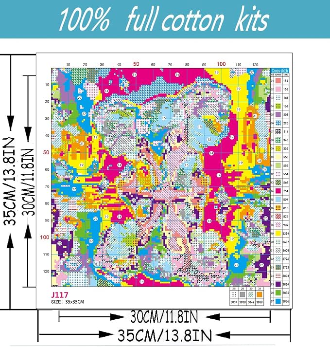 Elephant Stamped Cross Stitch Kits - Image 5