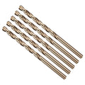Drill Bit, #14 Cutting Diameter, 4341 HSS Gold Finish 135° Cutting Angle Number Jobber Bits - (Applications: for Drilling Soft Metal Plastic Wood), 5-Pieces