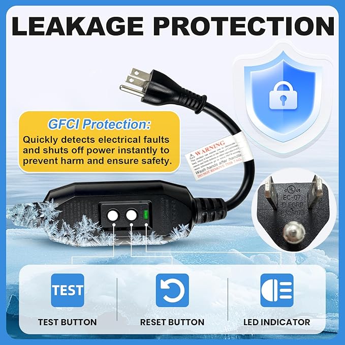 MAXKOSKO Self Regulating Heating Cable, CSA Certified Water Pipes from Inside the Pipe, Freeze Protection for Water Supply Pipes, Suitable for Jet Pump and Submersible Pump Applications, 65Ft 120V