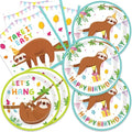 40Pcs Sloth Birthday Party Decorations Supplies Set by Unknown