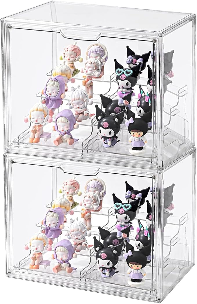 4Tier Display Case for Collectibles, Storage Container by UniHIMO