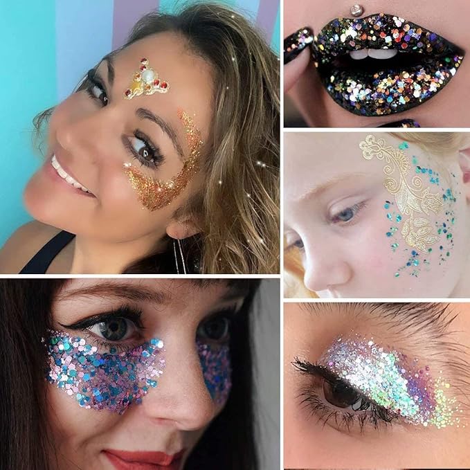 Holographic Chunky Glitter, Licool Craft Glitter - Image 8