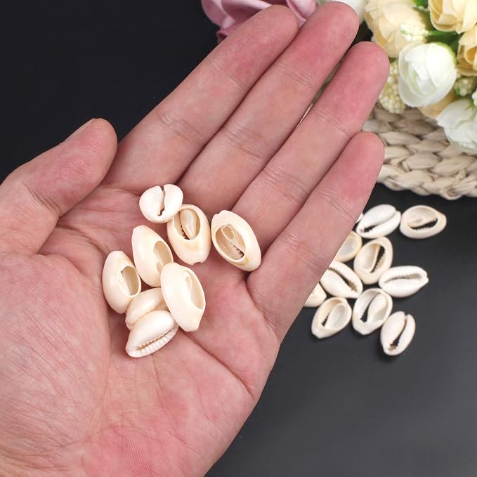 100Pcs Cowrie Shell Beads, Summer Beach Cowrie Shells - Image 3