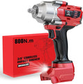 Cordless Impact Wrench 3/8" Compatible with Milwaukee 18V Battery, 600Ft-lbs (800N·m), Brushless Electric Impact Driver, 2400 RPM, LED Light – Compact, Light-Duty(No Battery)