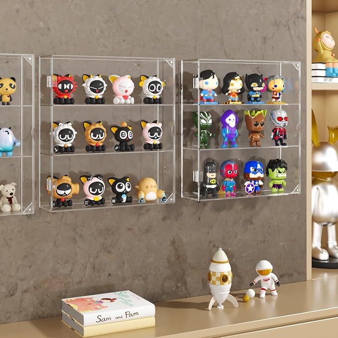 NIUBEE Acrylic Display Case, Wall Mounted or Desktop Dustproof Display Cabinet - Image 9