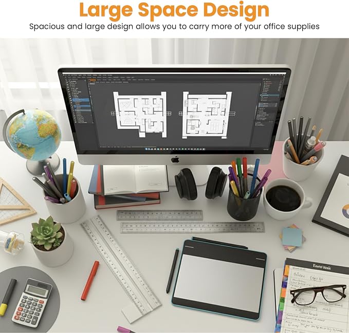PayLessHere | 39 Inch Computer Desk | White | Office Desk - Image 6