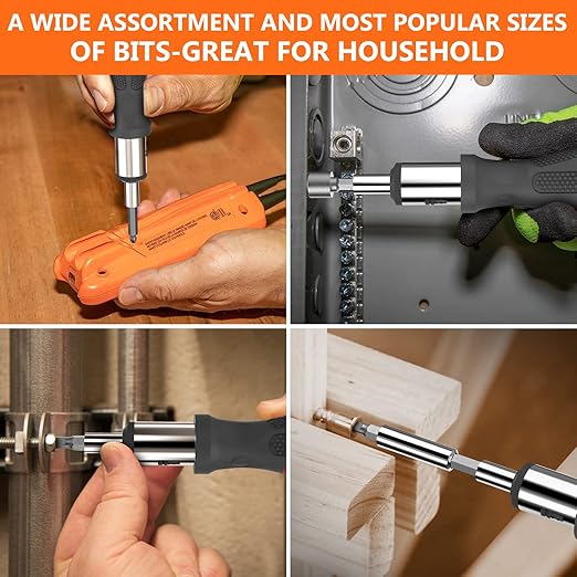 ENERTWIST Drill Bit Set, Drill Bits for Metal, Wood, Masonry-109Pcs Titanium, High Speed Steel Drill Bit Screwdriver Bit Set with Ratchet Screwdriver in Storage Case