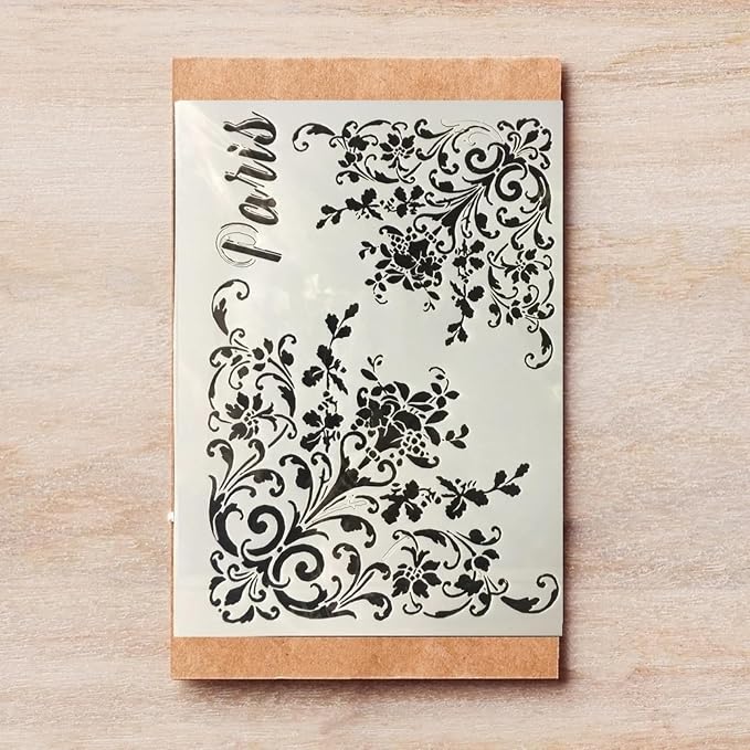 TIAMECH A4 Reusable Flower Edge Frame Stencil - Image 4