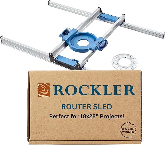 Router Sled, Benchtop Board Slab Flattening Jig | Precise Router Flattening Sled System for Slabs, End-Grain Boards & Resin Projects - Durable Table Top Wood Slab Flattening Jig