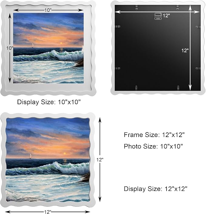 12x12 Wavy Picture Frame With Mat - Image 3